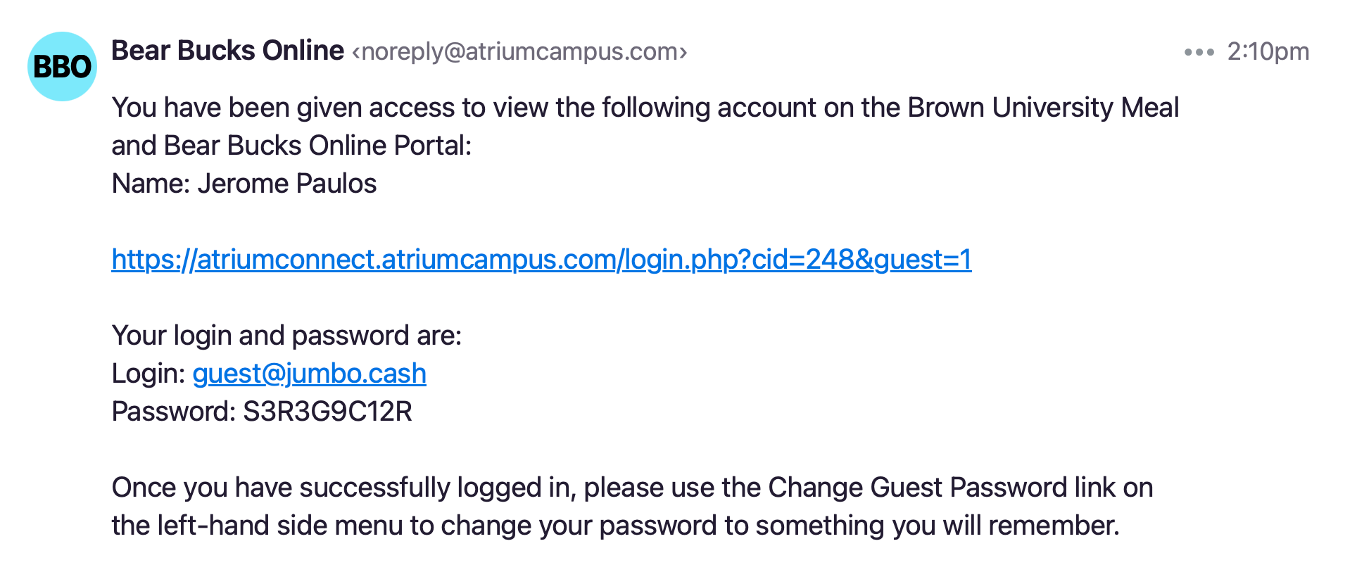 The email from JumboCash is pretty much the same